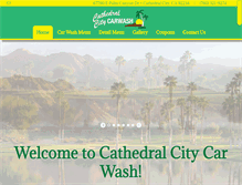 Tablet Screenshot of cathedralcitycarwash.com